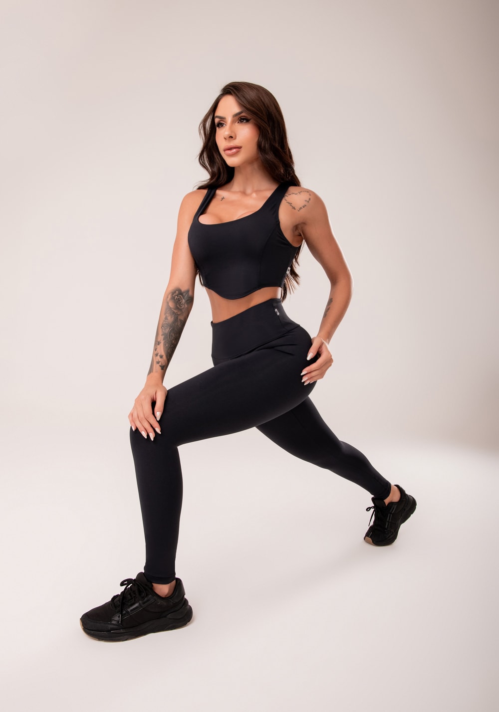 Legging fitness feminina preto harmony