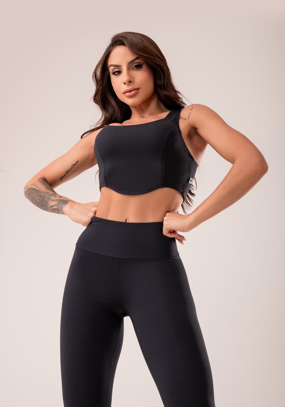 Top corselet feminino preto harmony