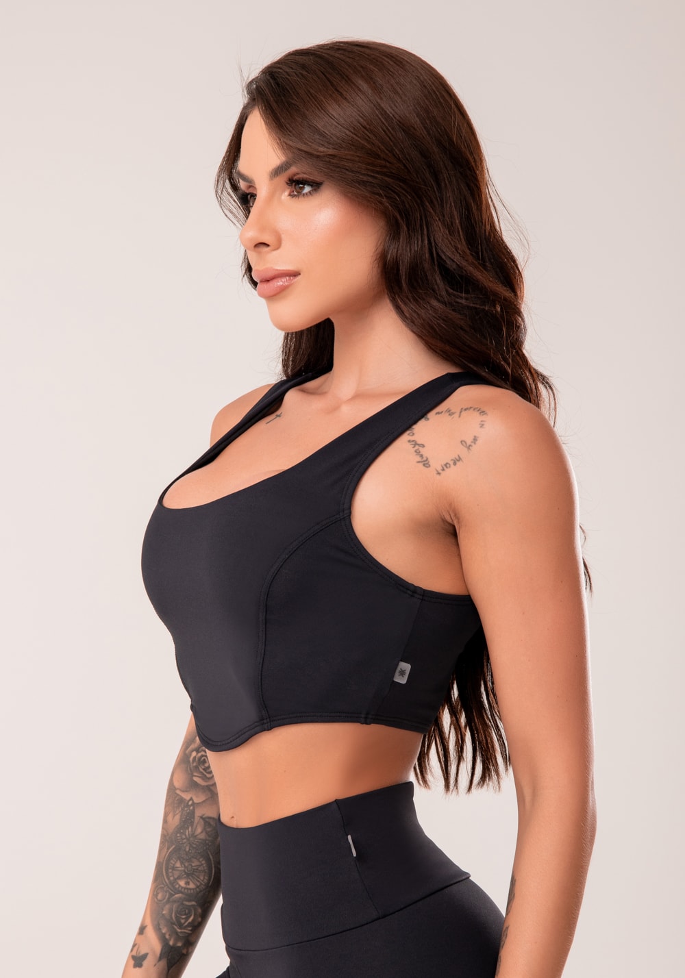 Top corselet feminino preto harmony