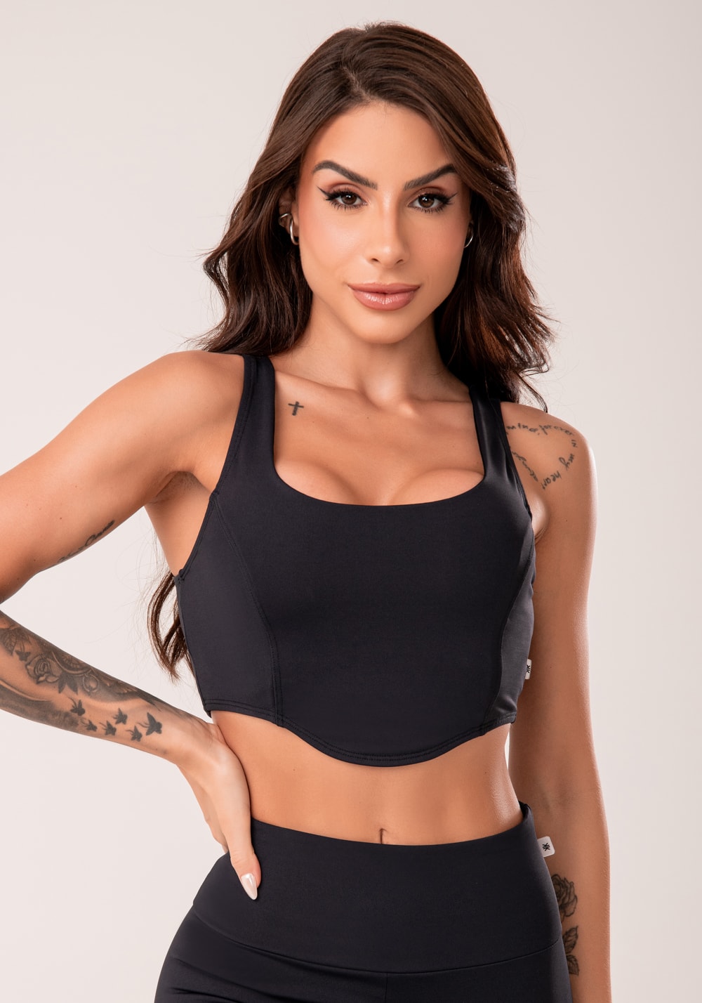 Top corselet feminino preto harmony