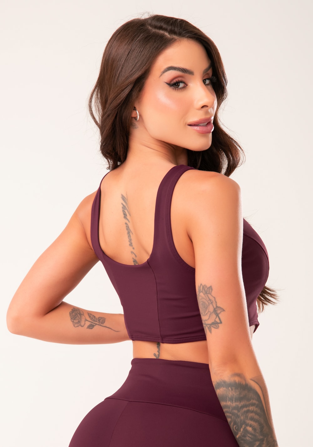 Top corselet feminino vinho harmony