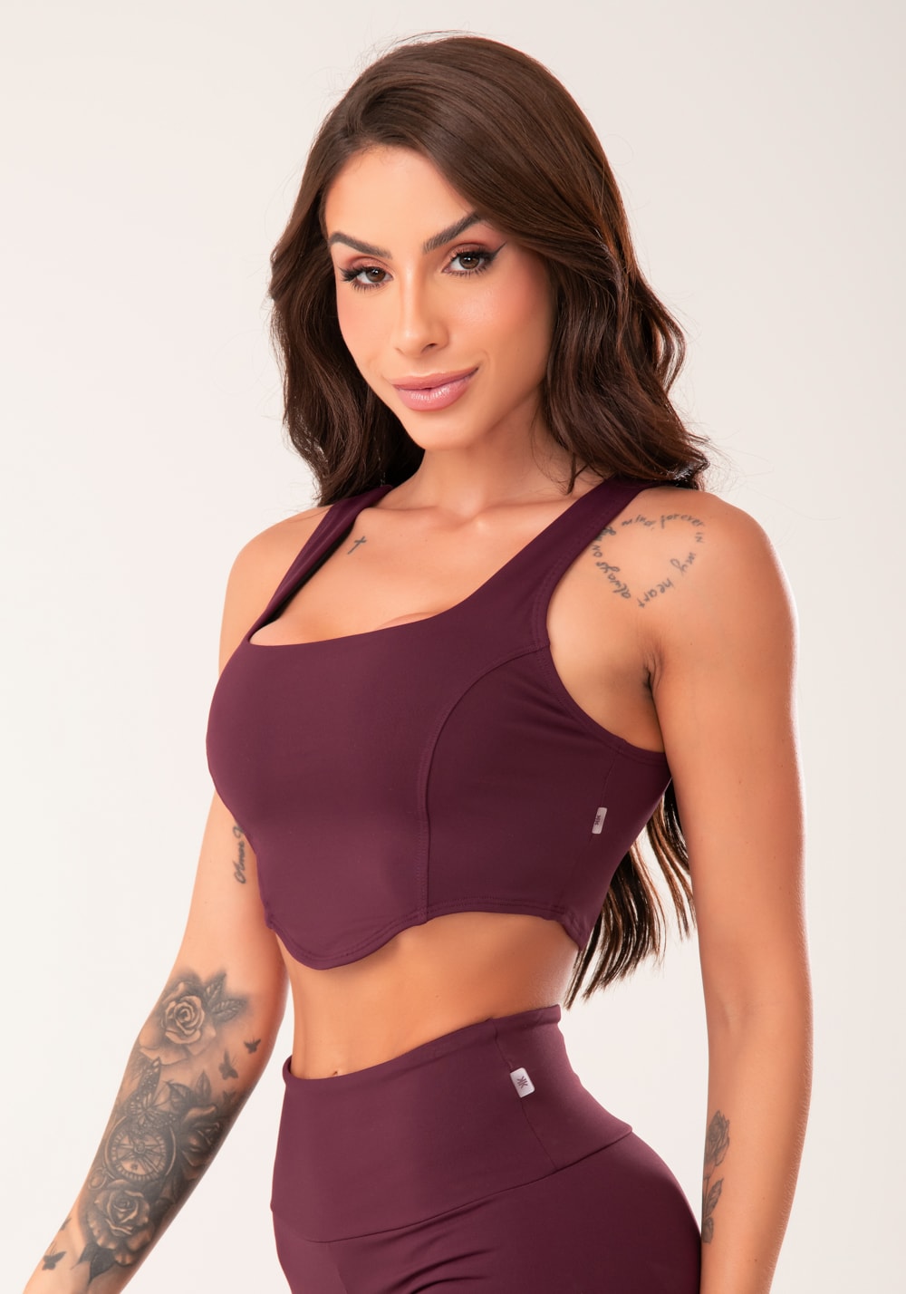 Top corselet feminino vinho harmony