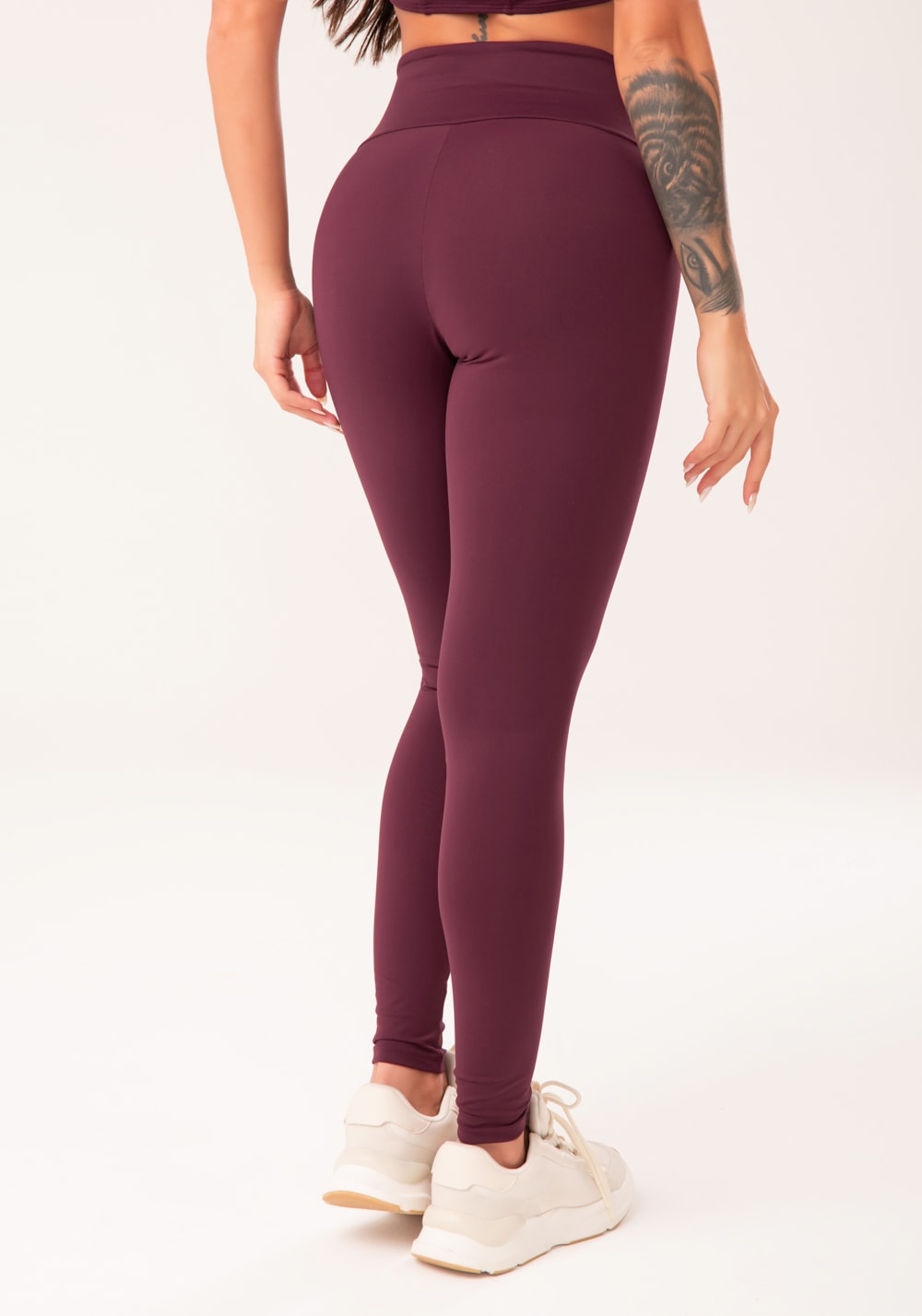 Legging fitness feminina vinho harmony