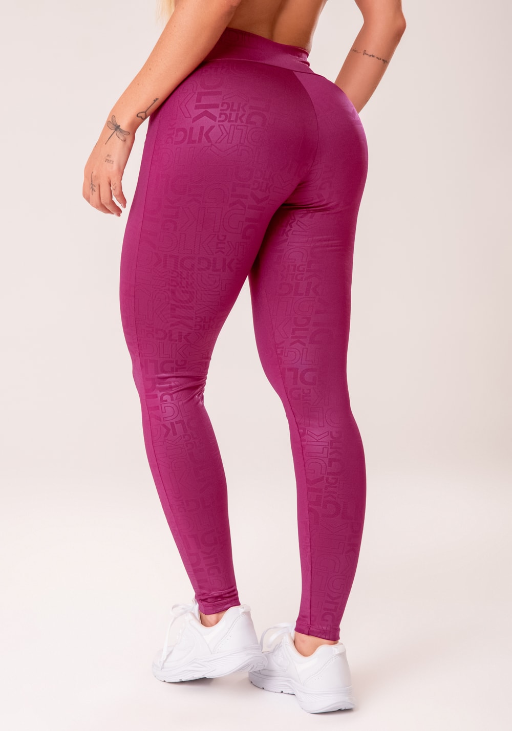 Legging fitness feminina vinho logomania reflections