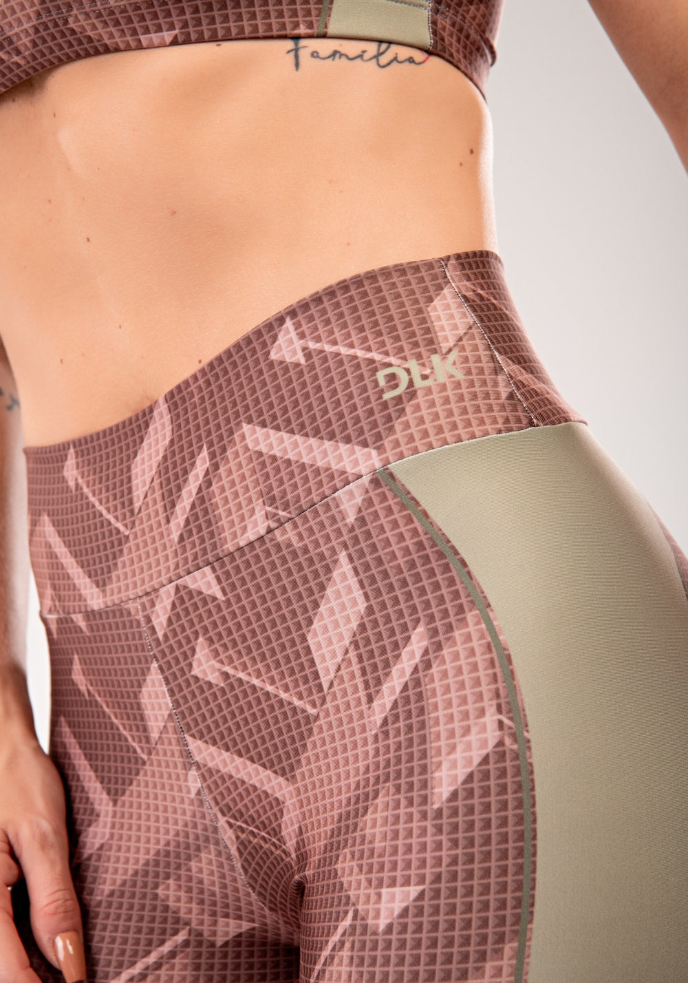 Legging fitness feminina estampada brave marrom printed mousse
