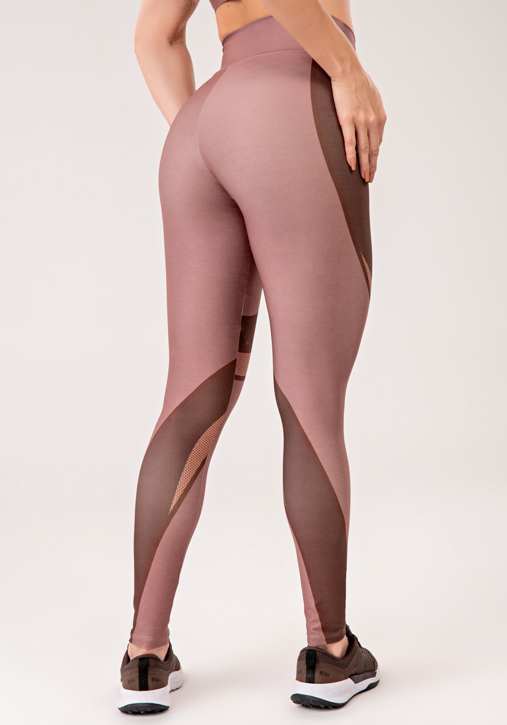 Legging fitness feminina estampada belive marrom printed mousse