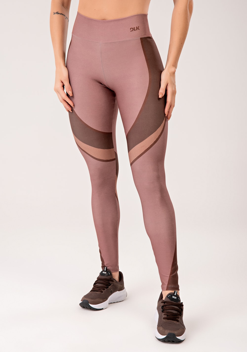 Legging fitness feminina estampada belive marrom printed mousse