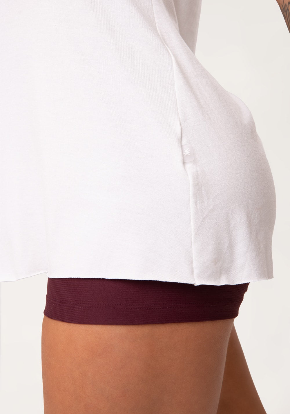 Blusa t-shirt fitness feminina off white aura