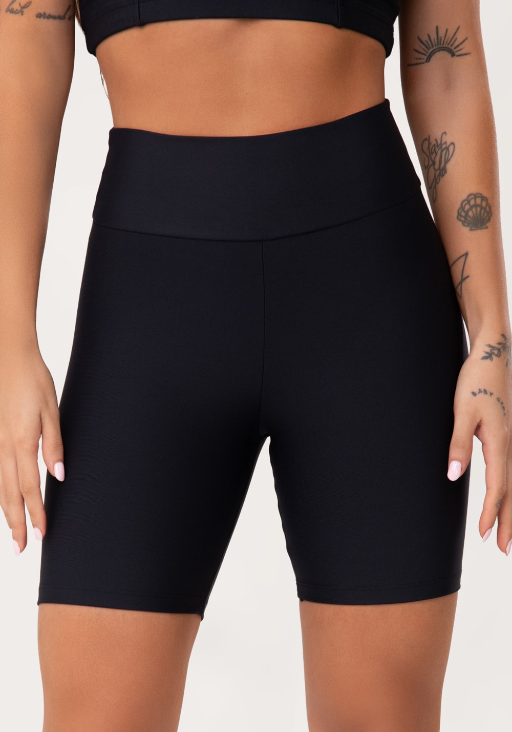 Bermuda fitness feminina preto aura
